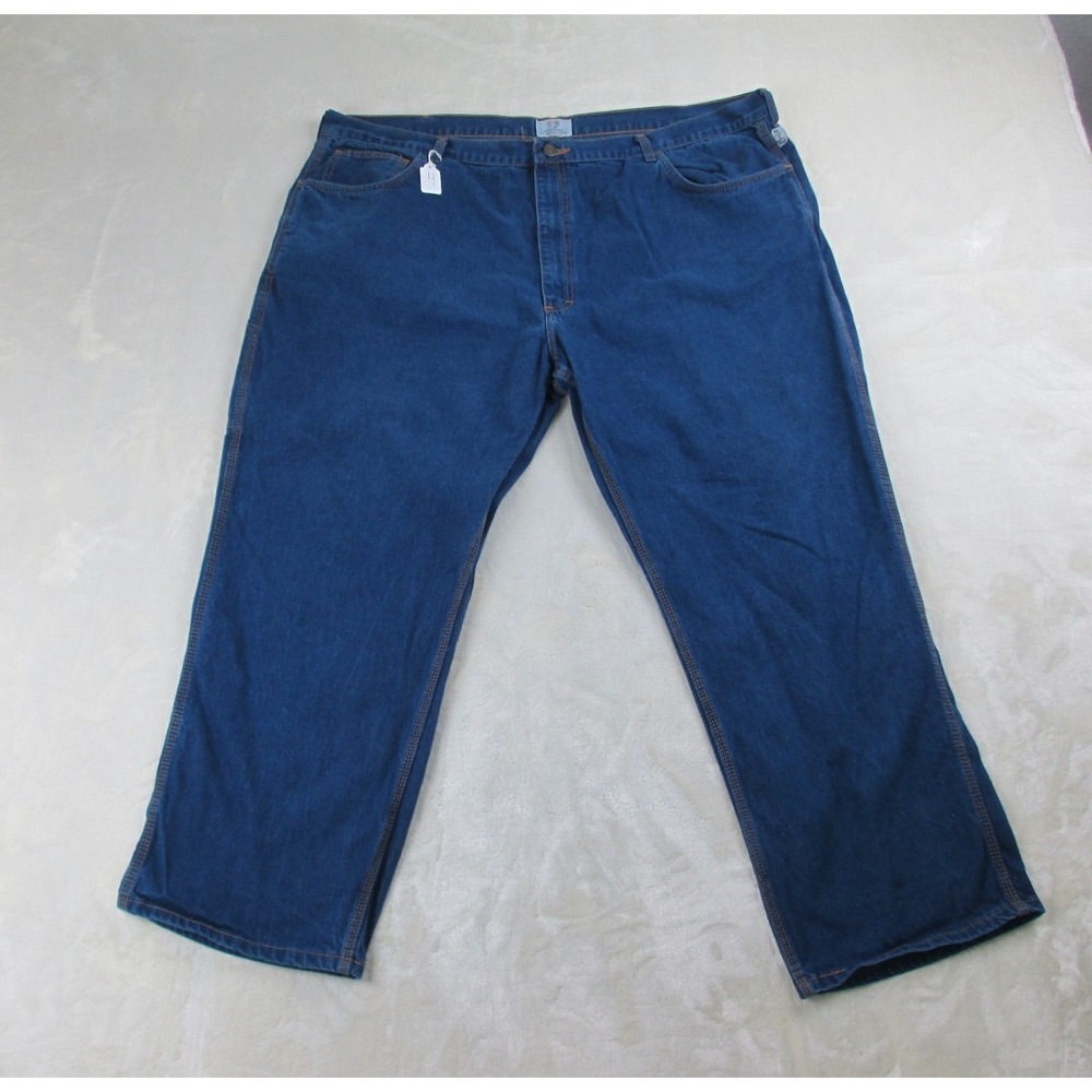 Tyndale FR Pants Mens 50 Blue Denim‎ Jeans Cotton Pockets HEMMED Sioux 48X30*